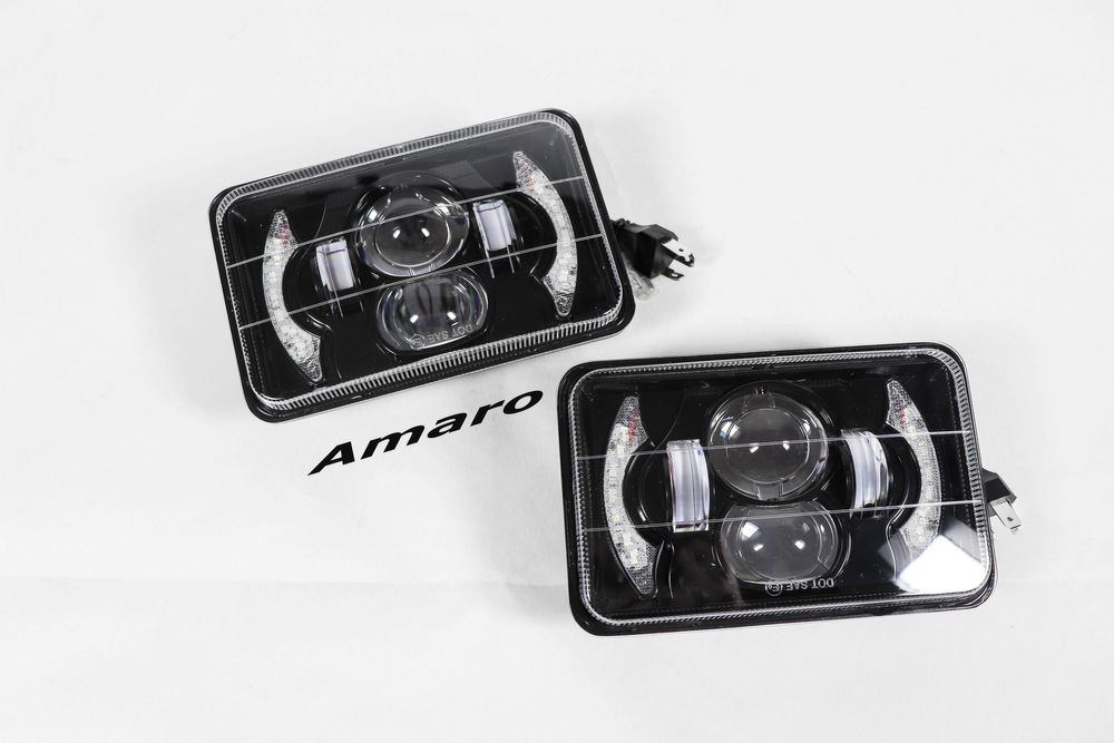 2 Faróis Led/Angel Eyes para Camião/Jipe/Moto (Retangulares) Nº2|NOVOS