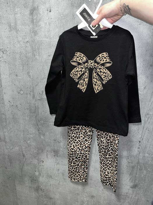 Nowe ! Komplety z legginsami w panterke 98-134