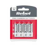 Baterie AA R6 4szt blister Rebel Greencell
