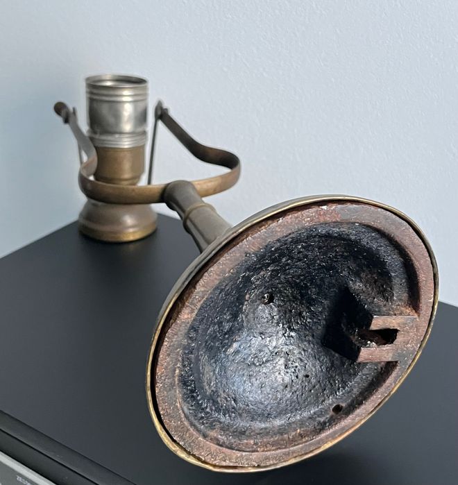 Lampa mosiężna stojąca