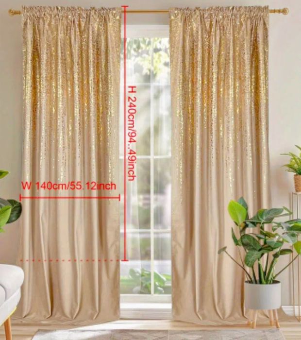 Zasłony złoty descz beżowe welurowe aksamitne