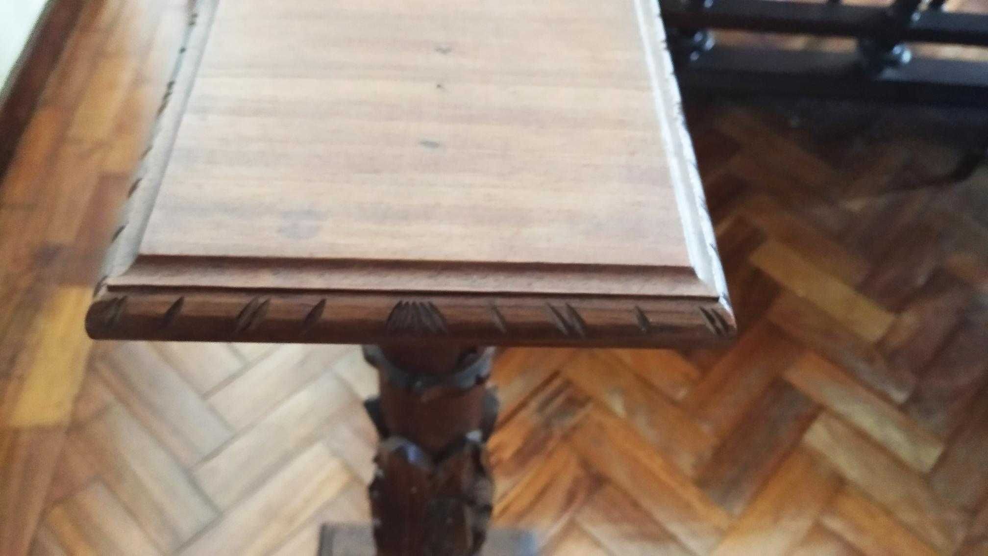 Coluna para vaso em madeira maciça