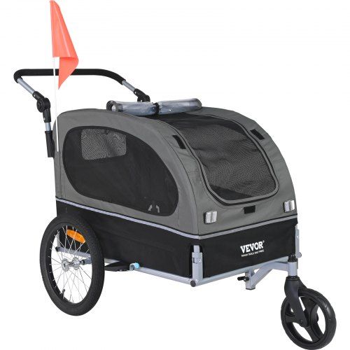 Dog Bike Trailer, suporta até 88 libras, porta-bicicletas 2 em 1 para