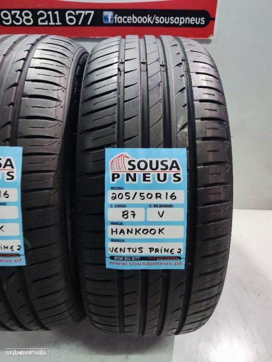 2 pneus como novos 205-50r16 hankook - oferta dos portes 90 euros