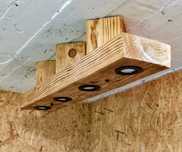 Lampa z belki drewnianej z drewna loft rustykalna