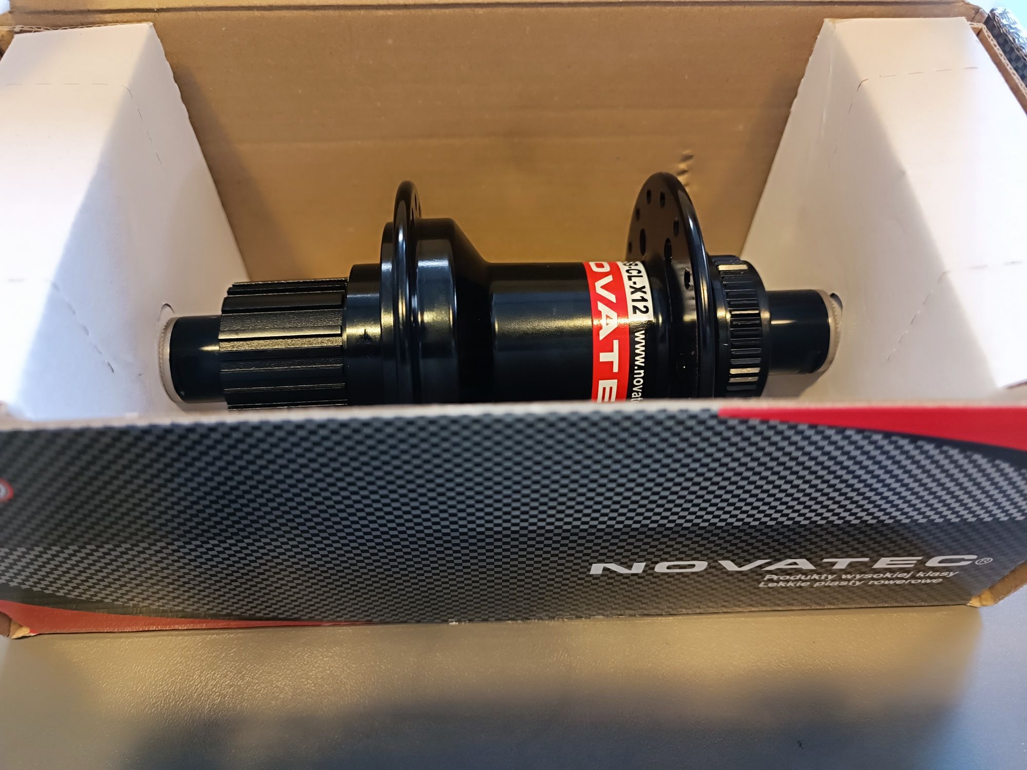 Piasta tył Novatec NT-CLD902SB X12S, 32s, SHINANO MICRO SPLINE, CENTER