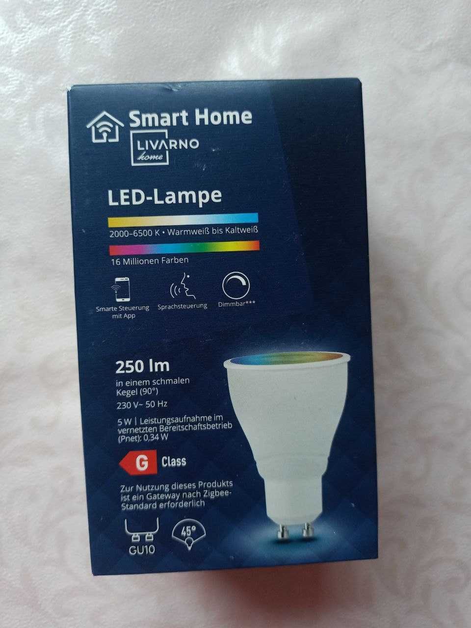 Умная светодиодная лампа zigbee smart home livarno