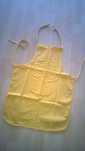 Conjunto Avental e 3 pegas amarelo, novo