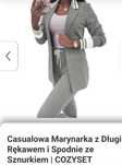 Marynarka z długim rękawem i spodnie ze sznurkiem