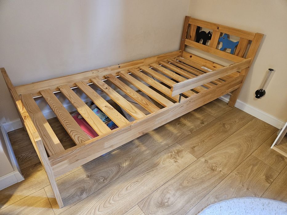 Łóżko drewniane dziecięce, 160x70cm IKEA