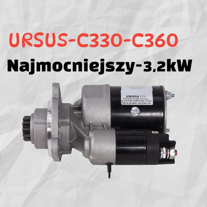 URSUS - Mocny Rozrusznik 3,2kW Z REDUKTOREM Ursus C-330 C-360