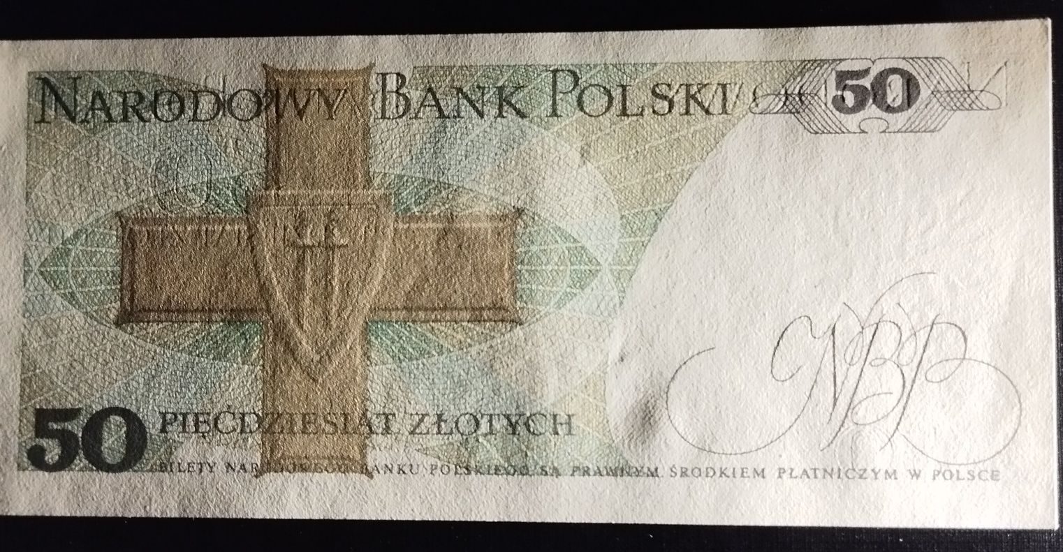 Banknot PRL 50 zł 1986r. Stan -UNC  FS (L3- mniej dostępna)