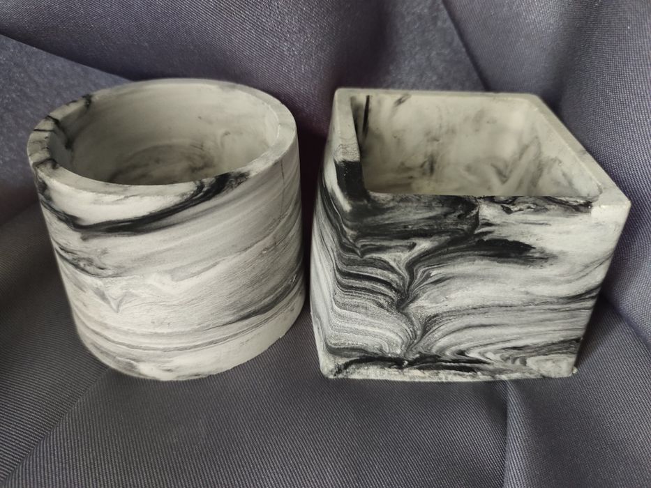 Кашпо гипсовое , набор из двух штук