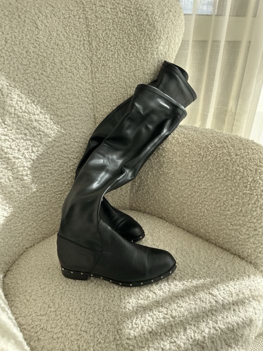 Шкіряні ботфорти