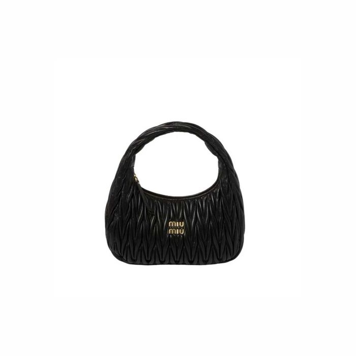 Сумка Miu Miu Wander Matelasse Medium Hobo Bag Black
