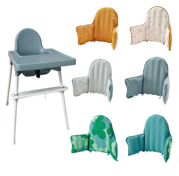 IKEA ANTILOP стільчик для годування + підніжка+подушка з чохлом 3 види