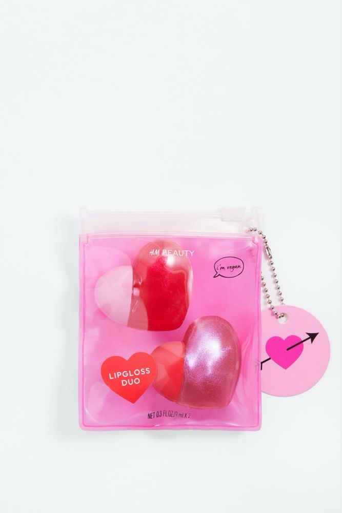 Рожевий червоний прозорий набір блиск для губ H&M beauty