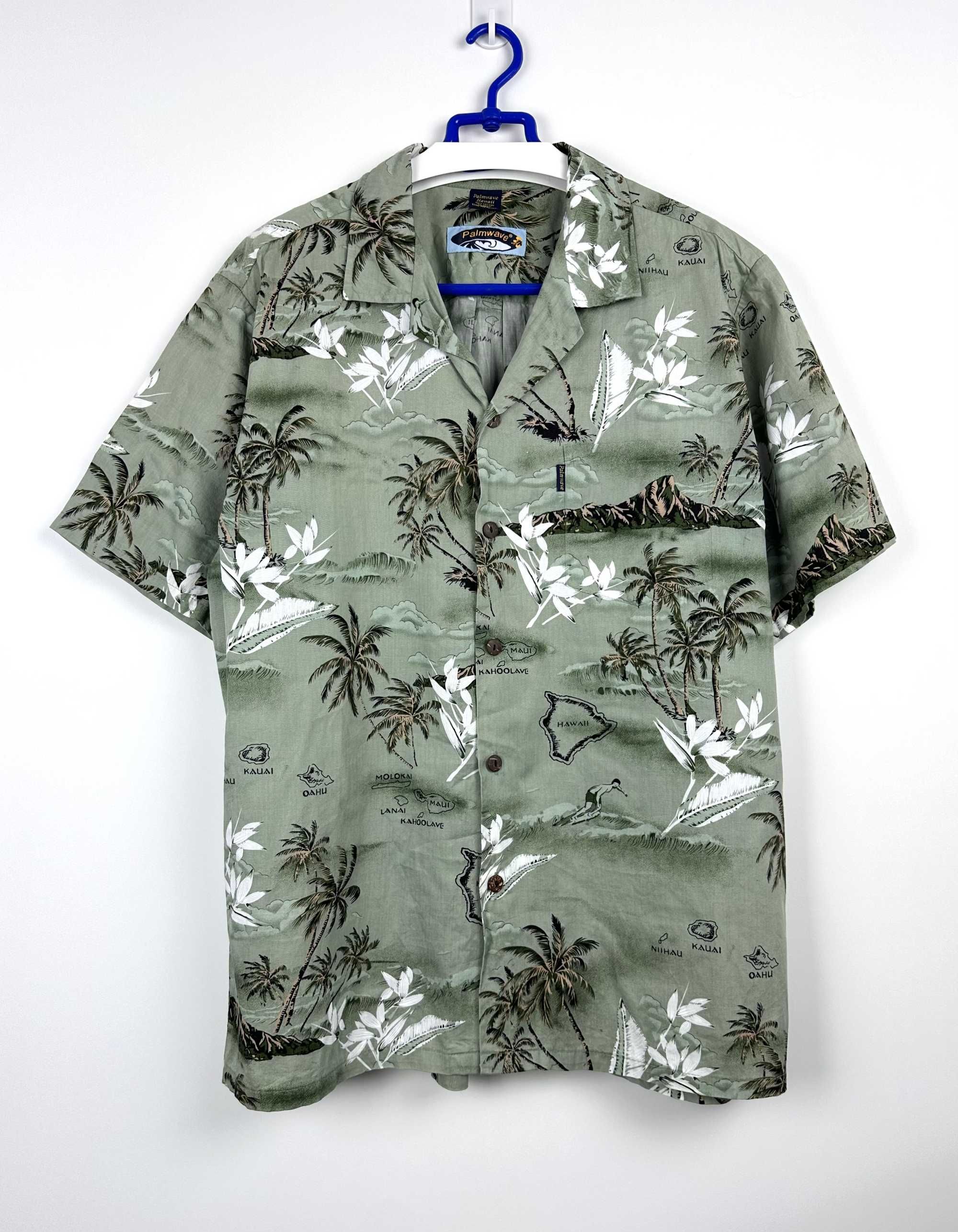 Koszula hawajska retro plażowa wakacyjna bawełna r. XXL