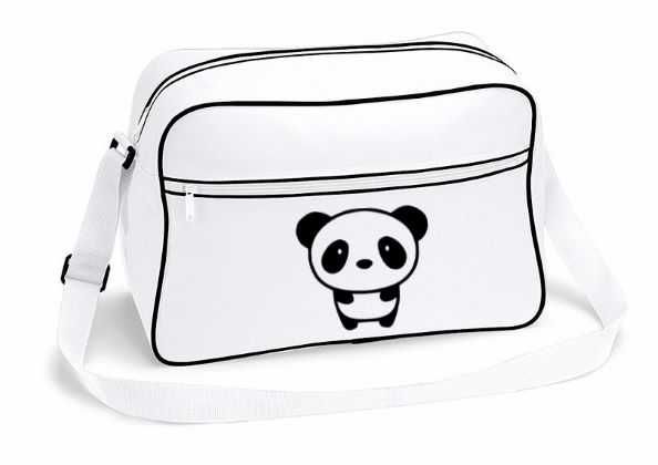 Biała duża torba szkolna sportowa Panda kawaii nowa