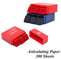 Стоматологічний артикуляційний папір 300 аркушів синій/червоний