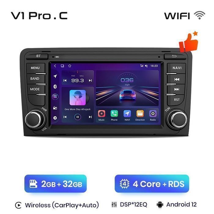 Radio nawigacja Audi A3 8P 03-11 S3 RS3 Carplay Android Auto 2GB 32GB