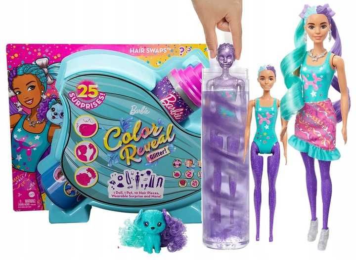 BARBIE COLOR REVEAL Lalka Niespodzianka + 25 AKC. HBG41 B1