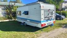 Przyczepa kempingowa na wynajem wynajm domek kemping camping hobby
