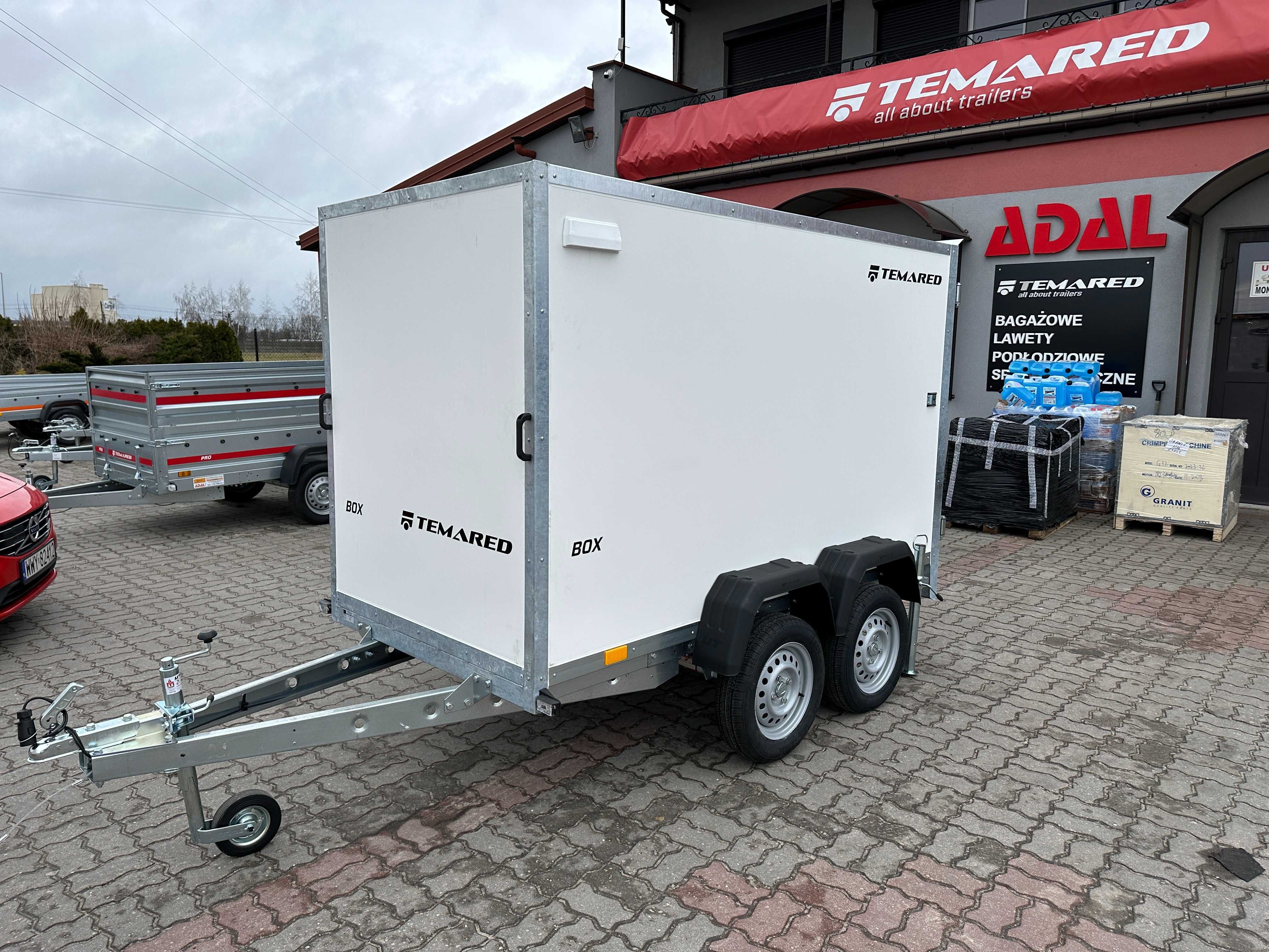 Przyczepa kontener 250x125x150 Temared BOX 2512/2 DMC:750KG DOSTAWA!