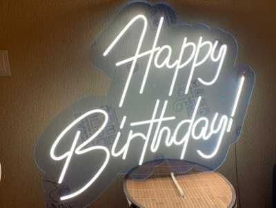 Вивіски Happy Birthday, вивіска День Народження, неоновая вывеска