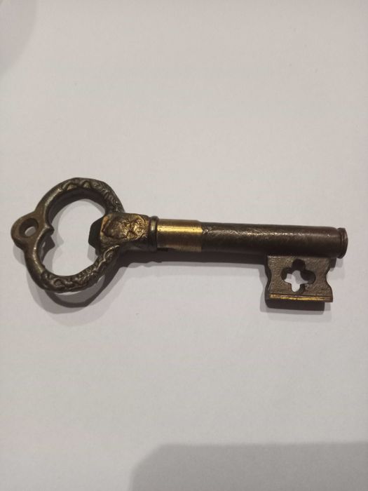 Klucz mosiądz korkociąg antyk