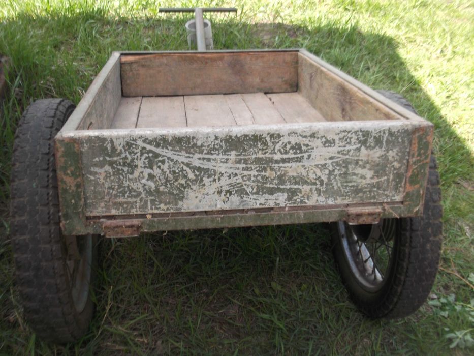 Тачка господарська з колесами від ИЖ, або обмін на стовпчики