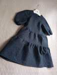 NAME IT 12-14L elegancka NOWA pikowana granatowa sukienka  oversize
