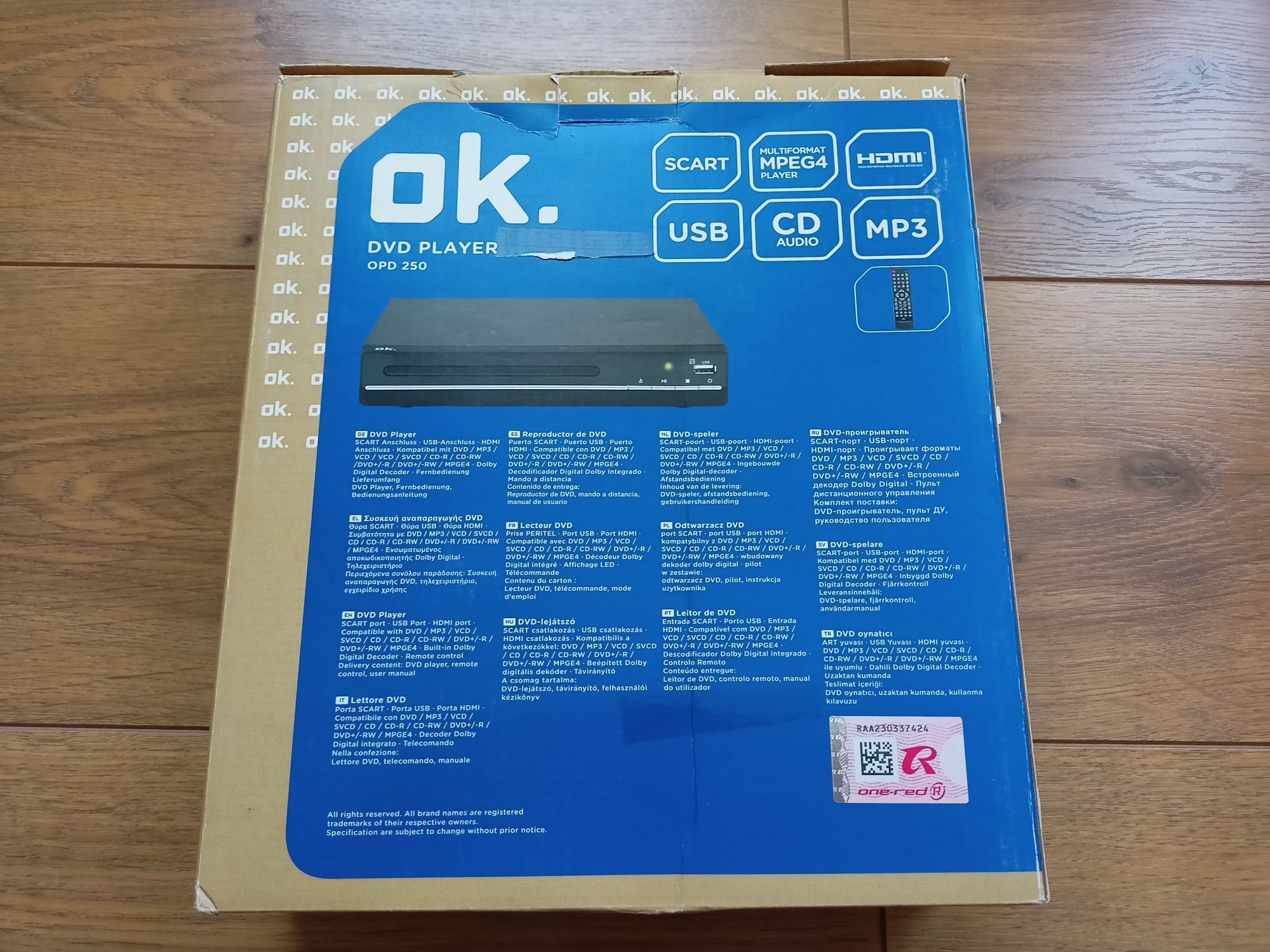 Odtwarzacz DVD OK OPD 250
