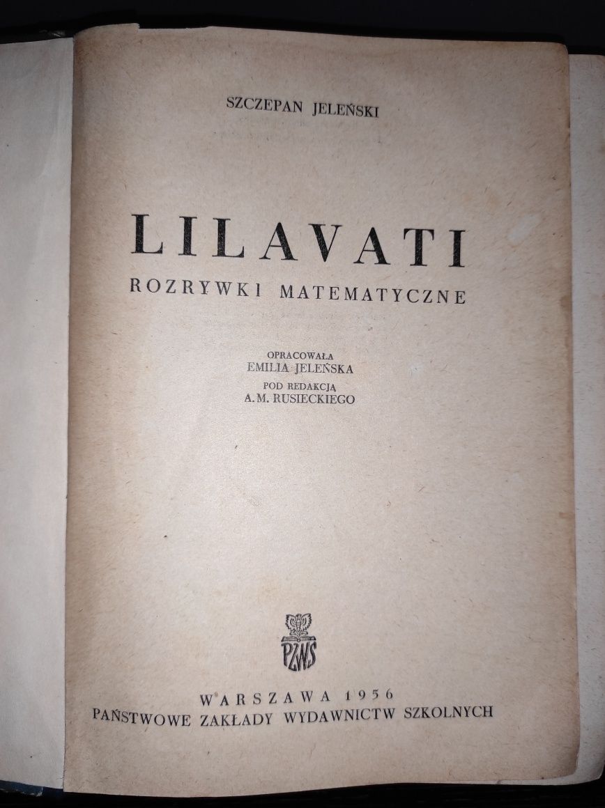 LILAVATI - Rozrywki matematyczne - Szczepan Jeleński