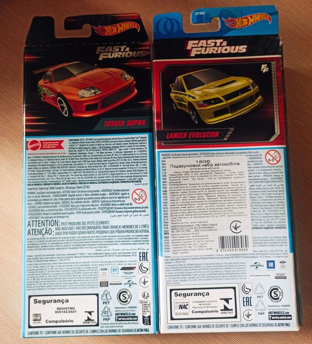 Hot wheels fast and furious supra, 5-Pack, rx-7, silvia s15, eclipse