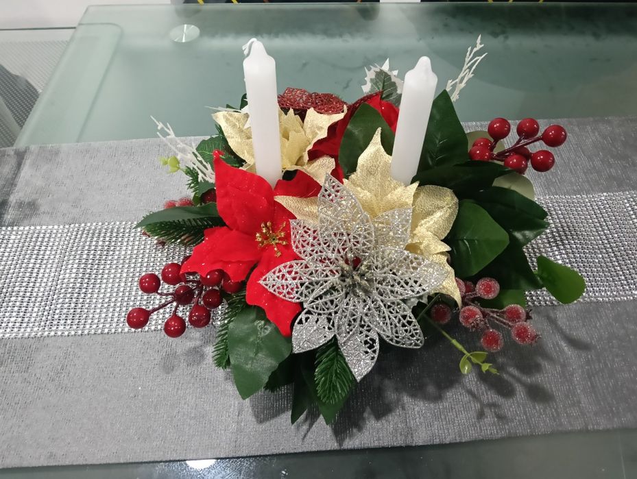 Arranjo mesa de natal