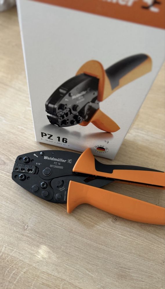 Nowa praska Weidmüller PZ16 do końcówek kablowych 6-16 mm²