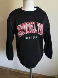 Brooklyn bluza czarna sportowa sweter h 36 S  sweter new york ny