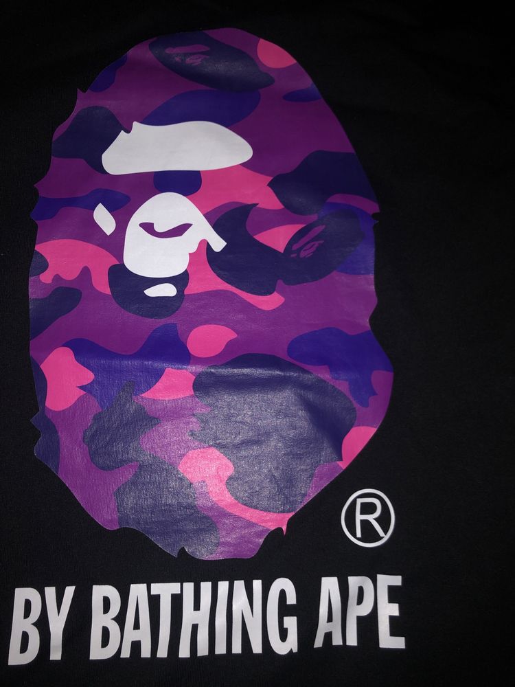 Koszulka Bape Big Head Camo purple