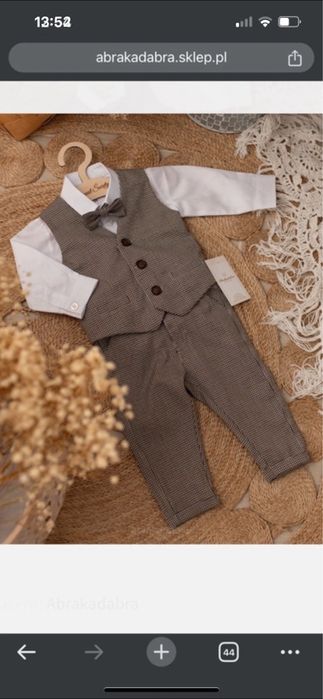 Ubranko zestaw komplet do chrztu Abrakadabra