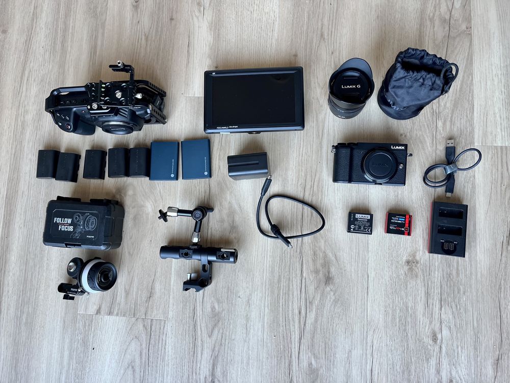BMPCC4k + Lumix DC GX9 + Acessórios