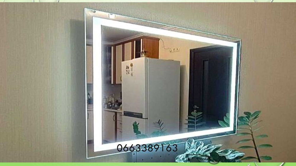 Дзеркало з LED підсвіткою в ванну кімнату та передпокій в рамці купити