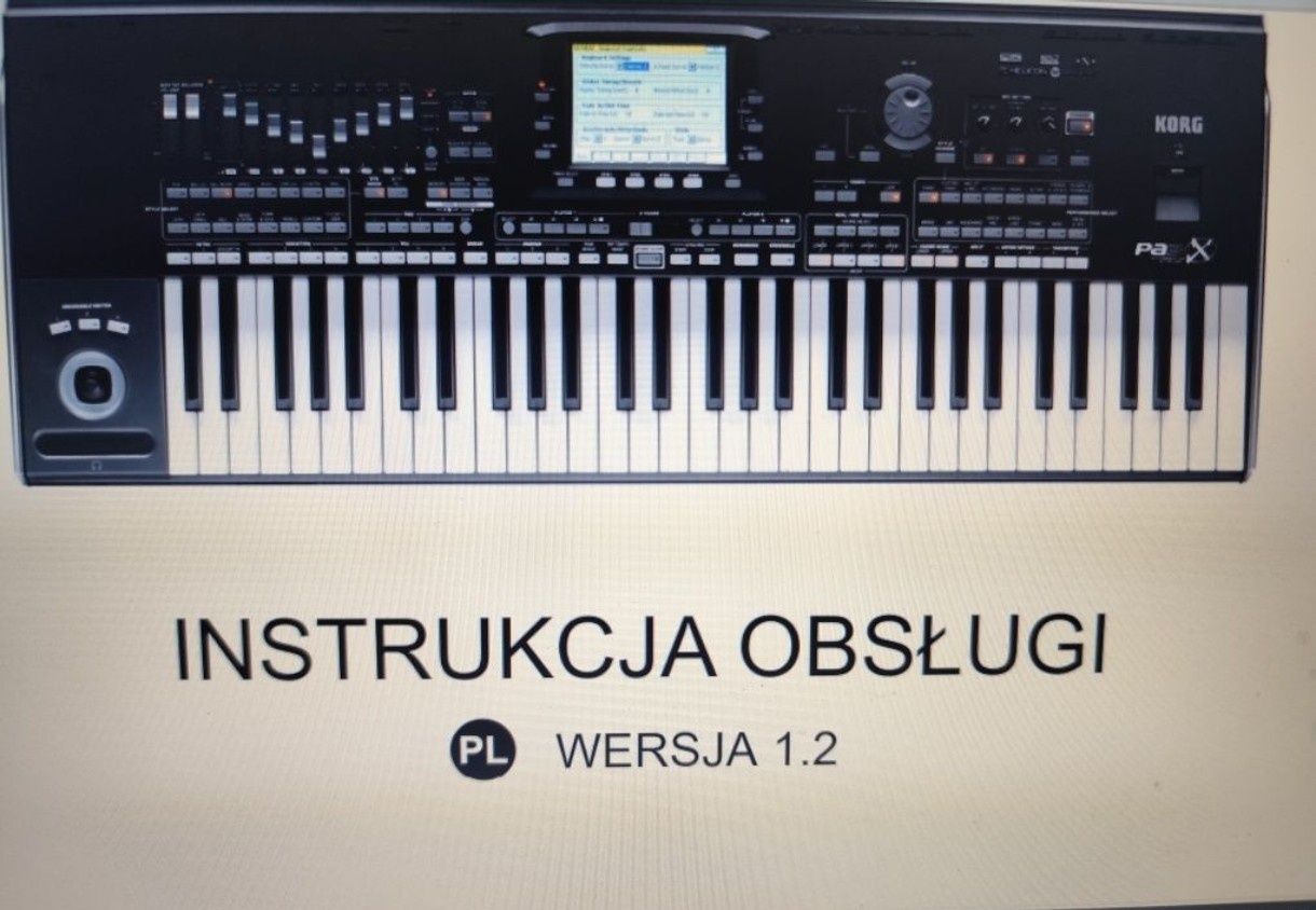 Korg pa 3x instrukcja 410 stron w j.polskim.