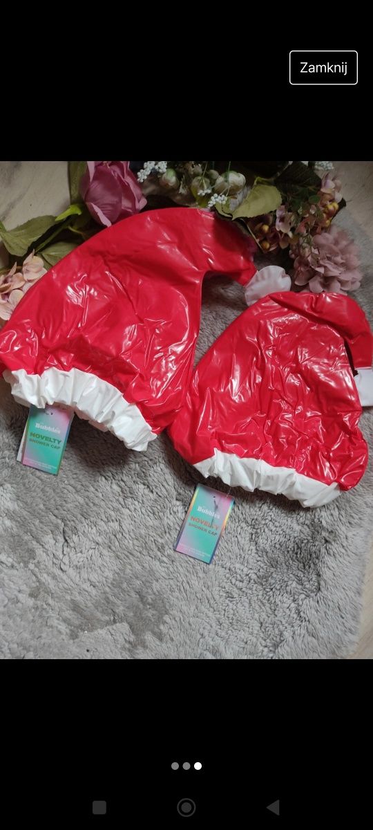 Nowe czepki kąpielowe Primark 4 sztuk czapki Mikołaja i