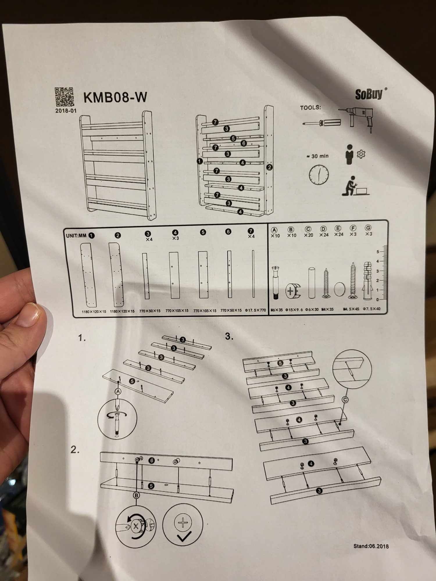 SoBuy Regał Montesorii KMB08-W