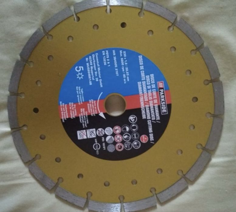 Набор алмазных кругов по гресу/керамике/камень/бетон 125мм 4 шт и 230Ф