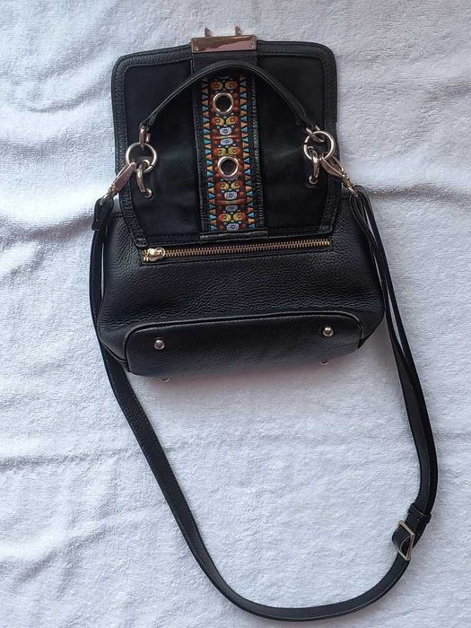 Torebka czarna WITTCHEN, używana, szerokość 26.cm wysokość 19 cm