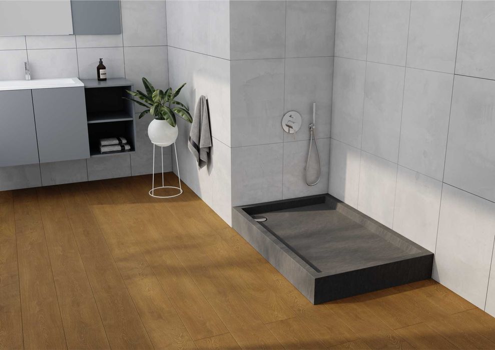 SCHEDPOL Medium Black Stone brodzik prostokątny 90x100 cm 3.4745/C/ST