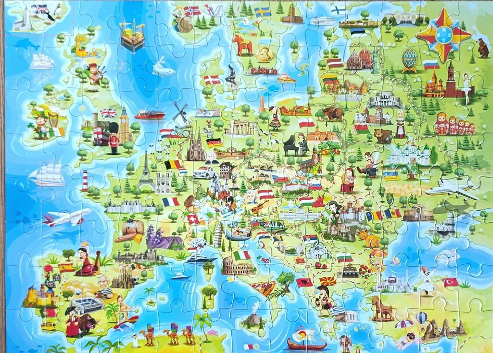 Zestaw puzzli dla 100-180, 24 zestawy, trefl, clementoni