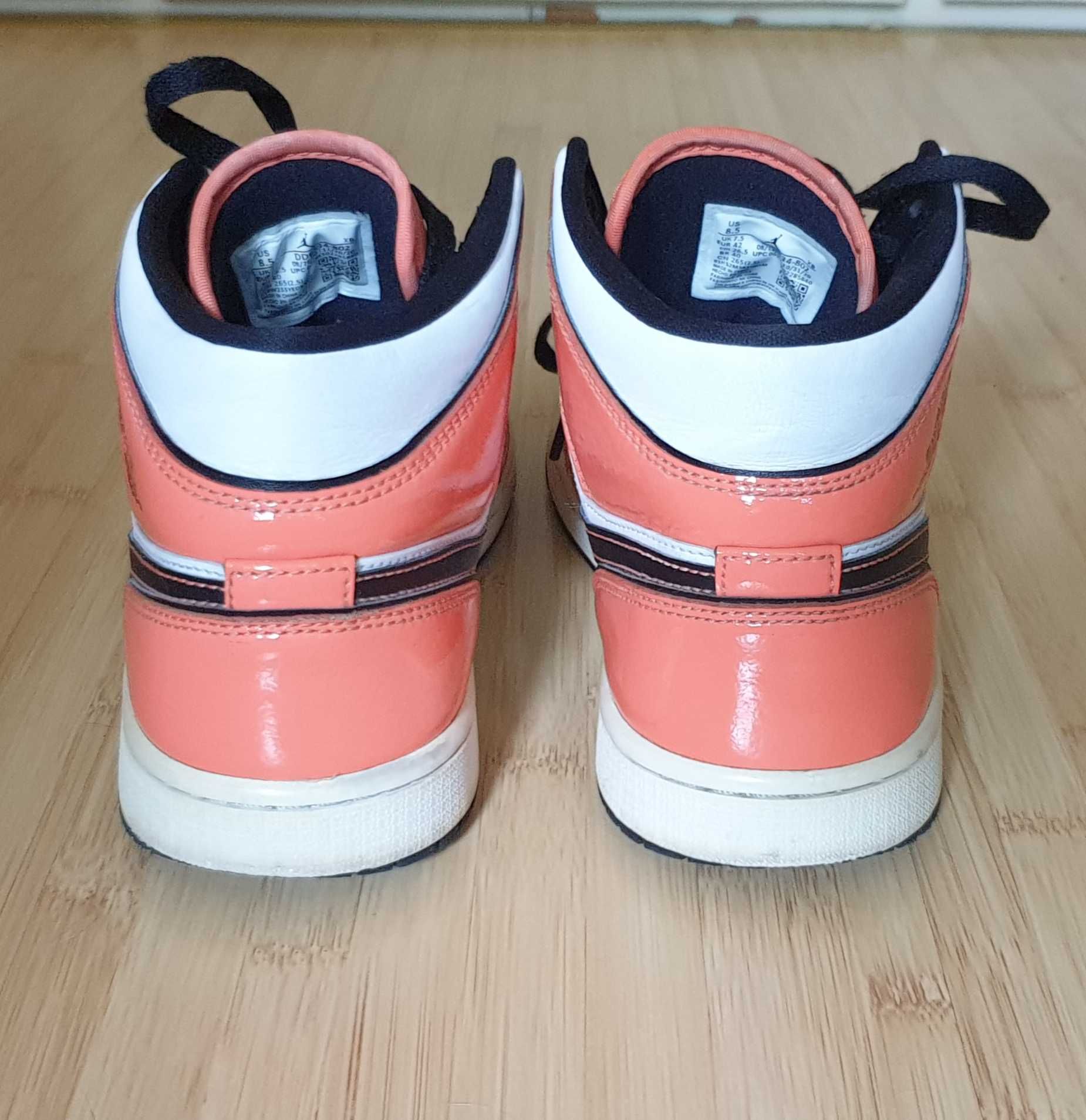 Oryginalne męskie buty Nike Air Jordan 1 Mid SE Turf Orange rozm.42
